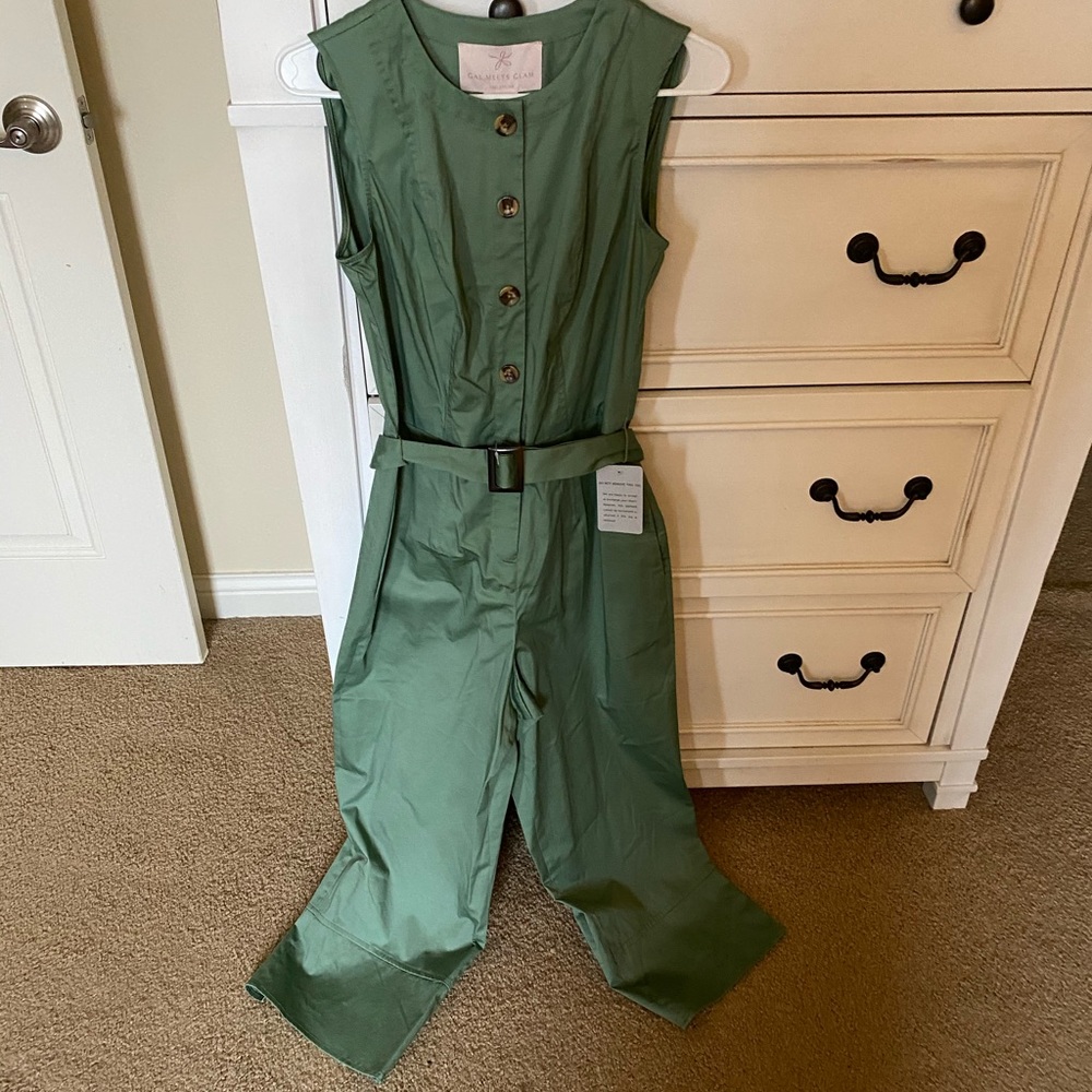 Gal meets glam green jumpsuit